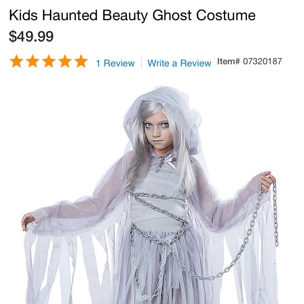 Spirit Halloween Child’s Haunted Beauty Costume